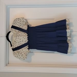 Shirred vintage girls dress